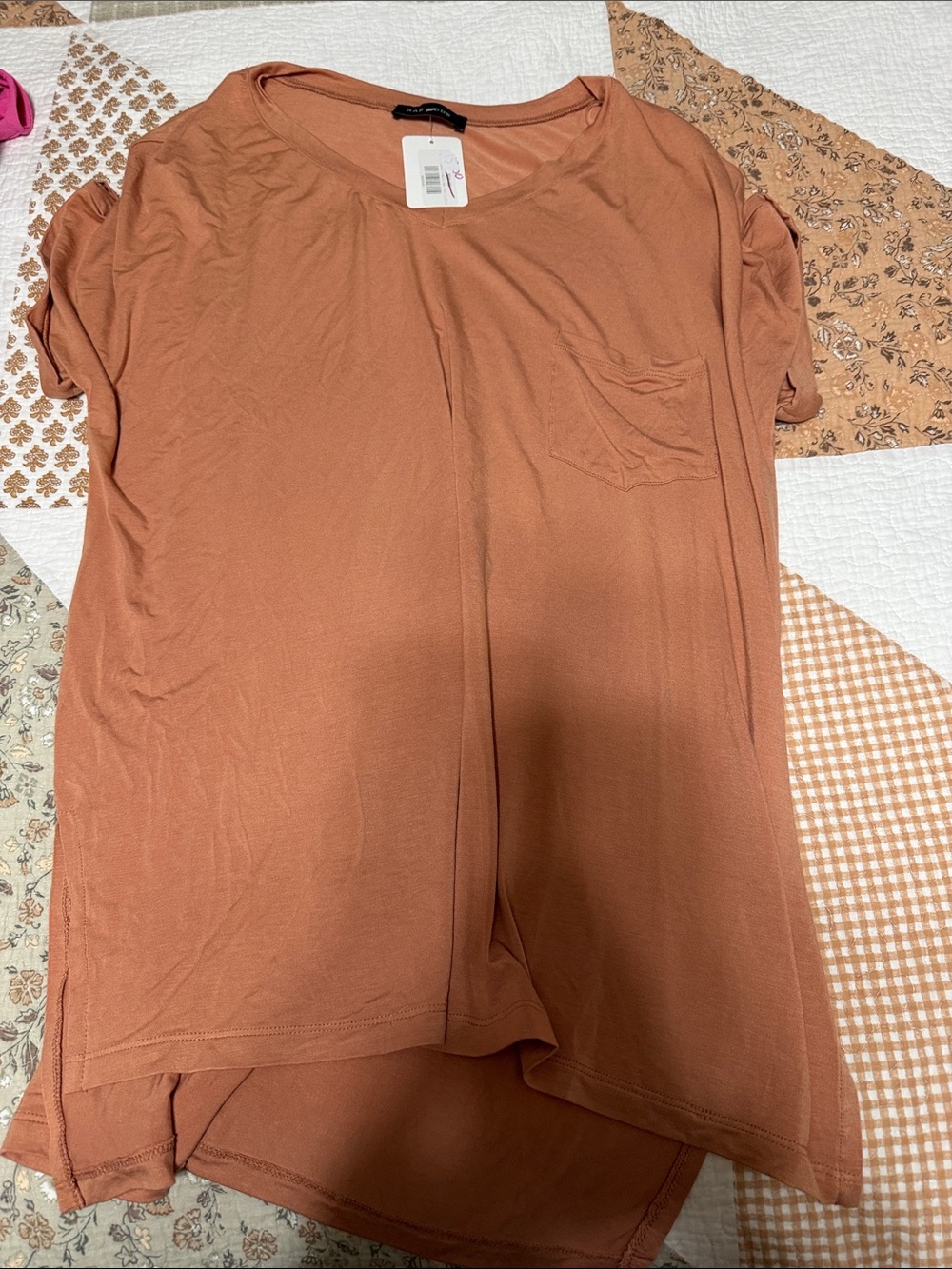 Relaxed Rust Short-Sleeve Pocket Tee